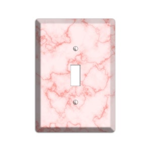 Pink Shatter Marble Print - Marble Light Switch Cover and Outlet Covers ...