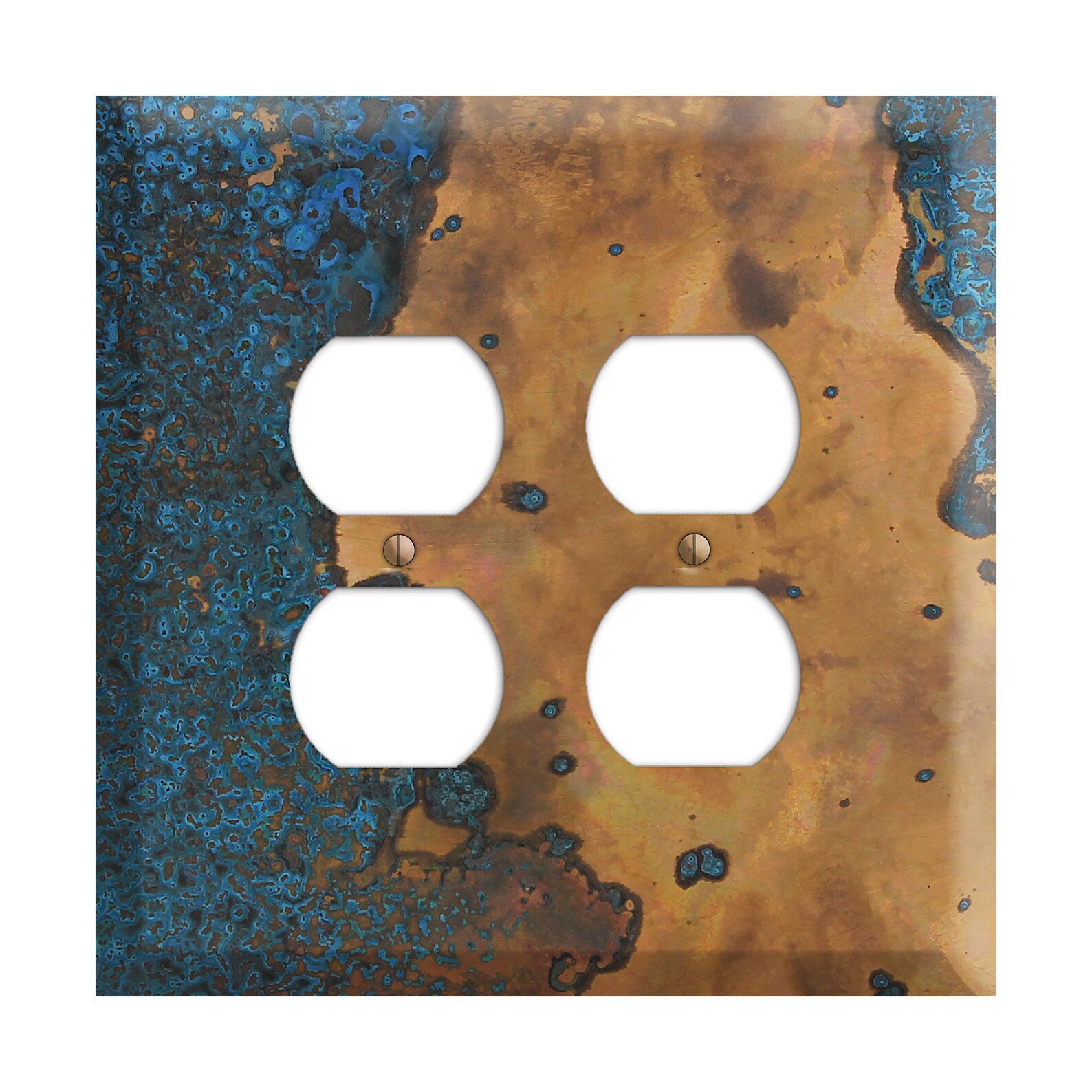 Blue Patina Printed Switch Plate Cover Outlet Cover Etsy