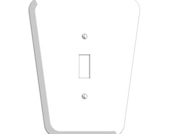 Mid-Century Modern- White Switch Plate Cover, Outlet Cover, Lightswitch Cover - Home Décor, Toggle, Duplex, Rocker, Wallplate