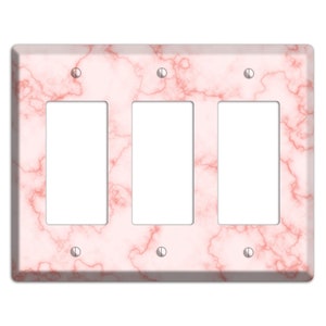 Pink Shatter Marble Print - Marble Light Switch Cover and Outlet Covers ...