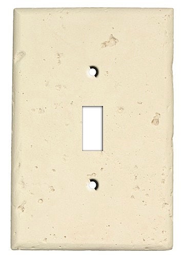 Bone Stone Cover Plate - Switch Plate Cover, Outlet Cover, Lightswitch Cover -Stone- Home Décor, Toggle, Duplex, Rocker, Wallplate