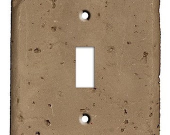 Cocoa Stone Cover Plate - Switch Plate Cover, Outlet Cover, Lightswitch Cover -Stone- Home Décor, Toggle, Duplex, Rocker, Wallplate