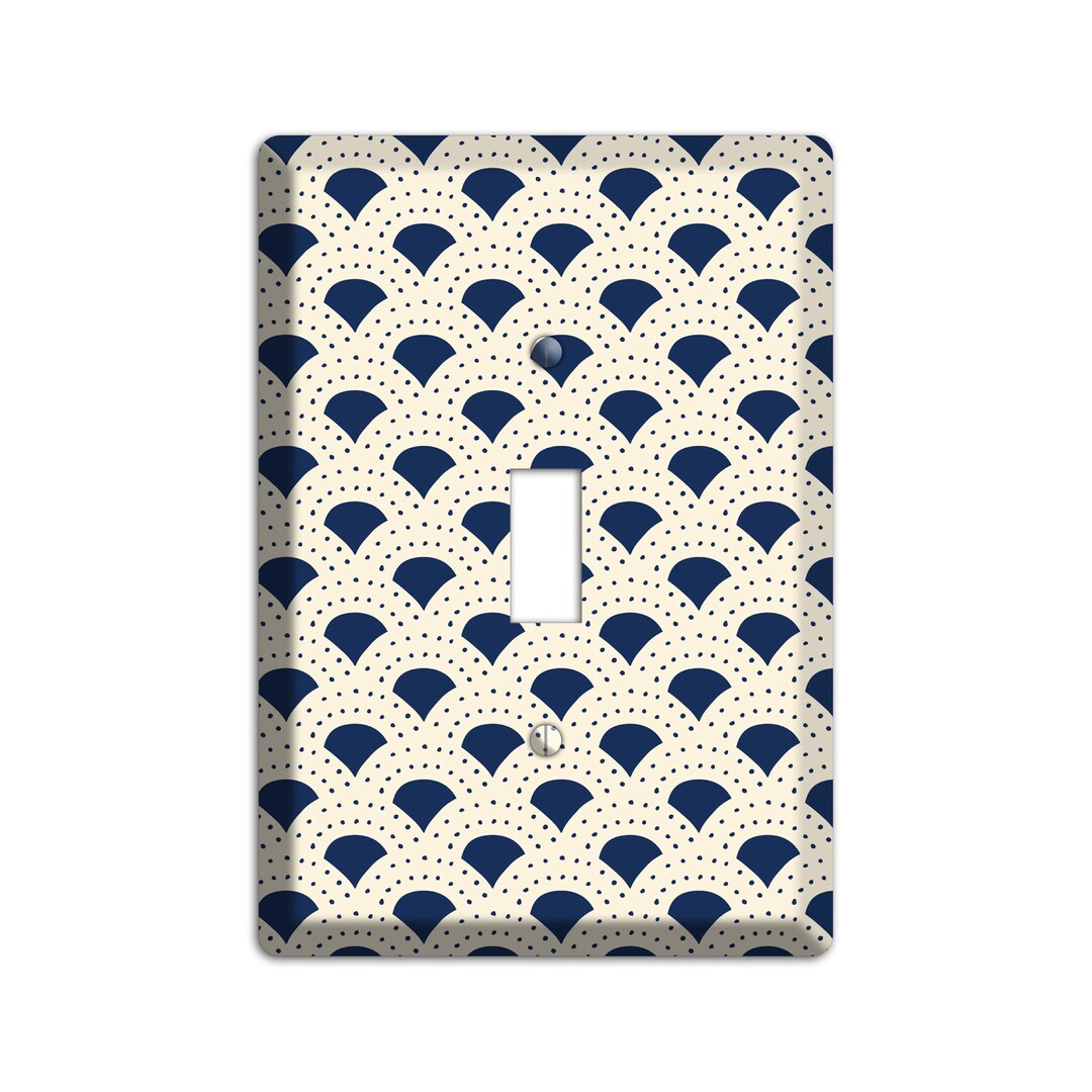 Ornate Light Switch Cover and Outlet Covers- Navy Confetti Fan ...