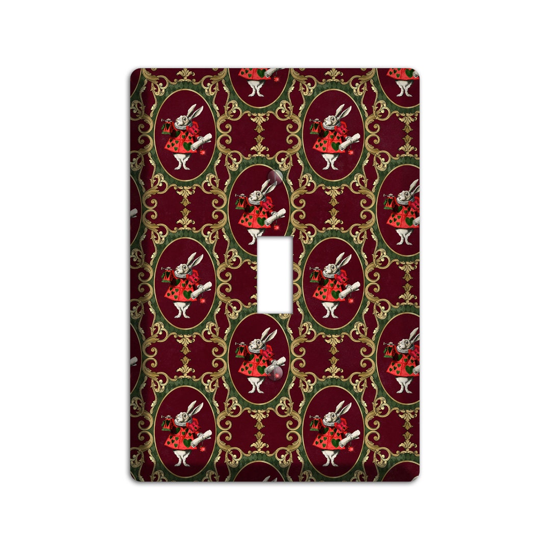 Holiday in Wonderland Switch Cover and Outlet Covers Rabbit Print
