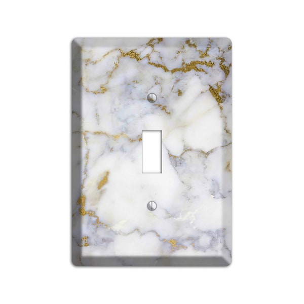 Metallic Bronze Marble Print - Marble Light Switch Cover and Outlet Covers;Metal Wallplates, Home Décor, Toggle, Duplex, Rocker Switchplates