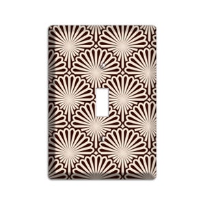 Art Deco Light Switch Cover and Outlet Covers- Deco Scallop Fan; Retro Home Décor, Wall plates, Toggle, Duplex, Rocker Switchplates