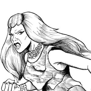 Lady Gaga Original Comic Art - &quot;Meat Dress&quot;