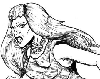 Arte em quadrinhos original de Lady Gaga - "Vestido de carne"