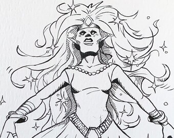 Arte original do Inktober: "Encantado"