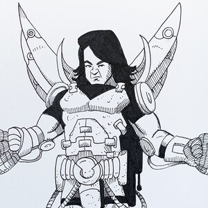 Oryginalna sztuka Inktober: „Misfit”