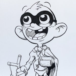 Inktober Original Art : &quot;Sling&quot;