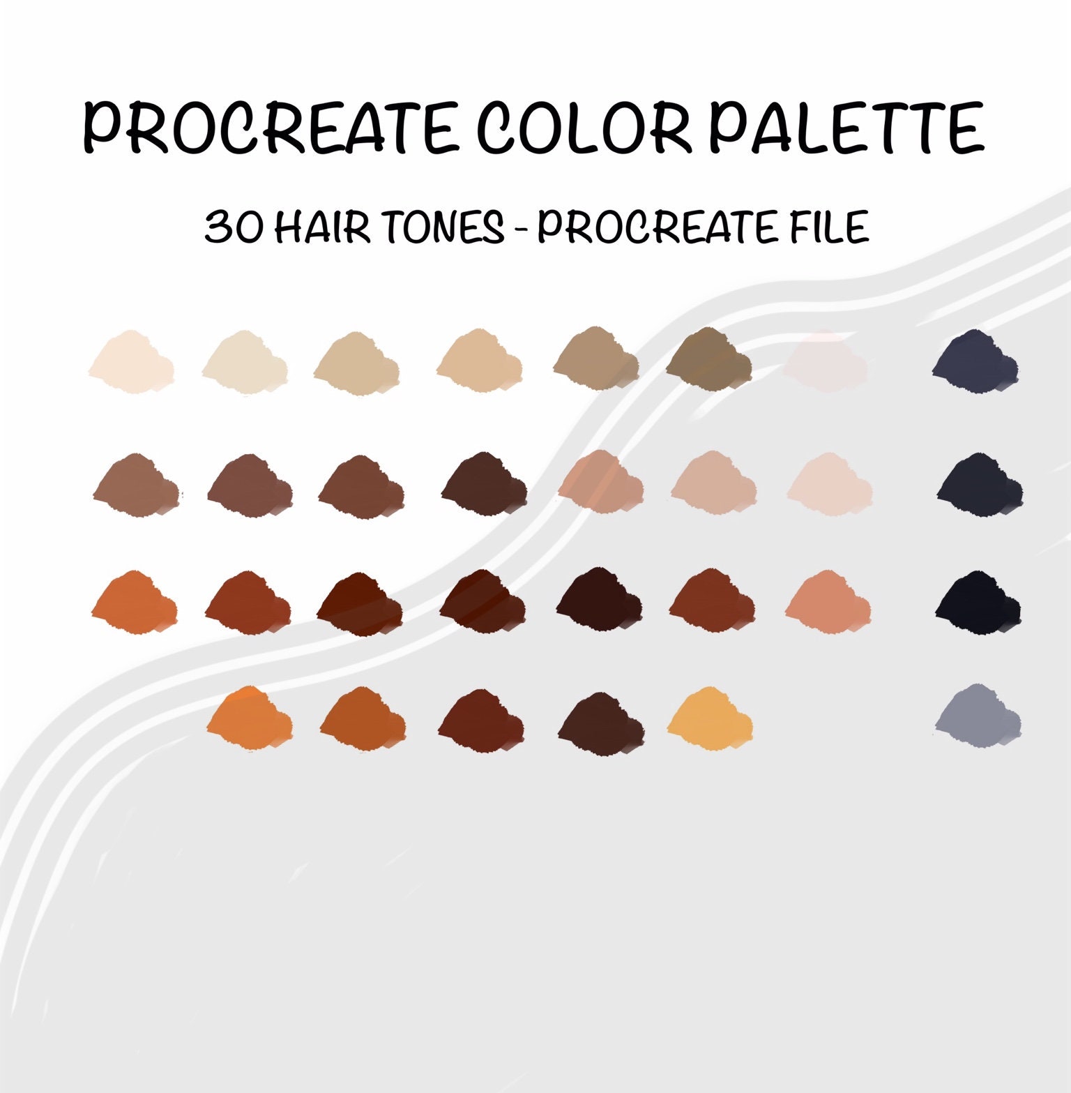 hair color palette procreate