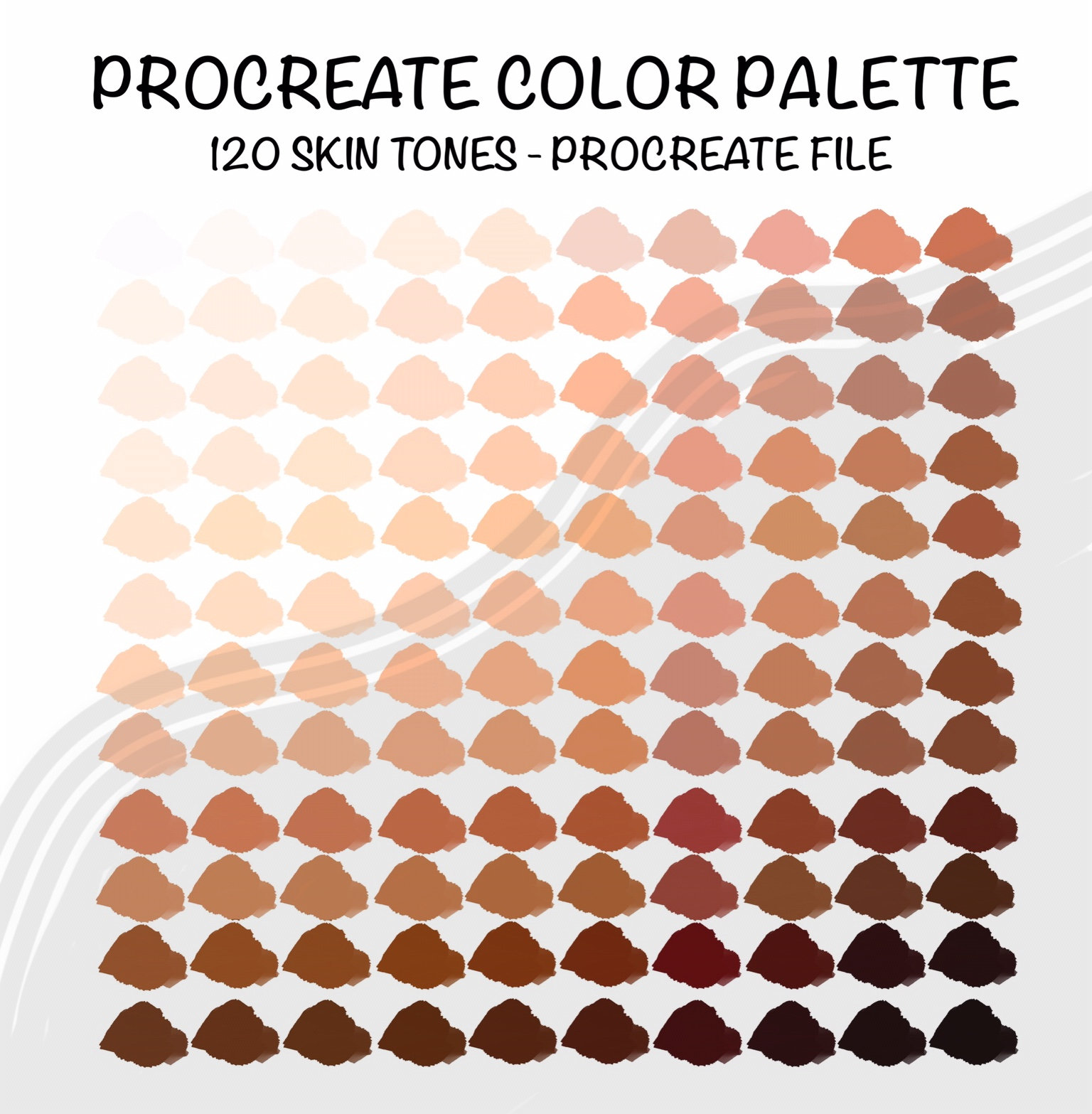 wallpapers How To Make Skin Tones On Procreate 120 procreate skin tones palette instant download nude color palette procreate swatches for ipad portrait palette