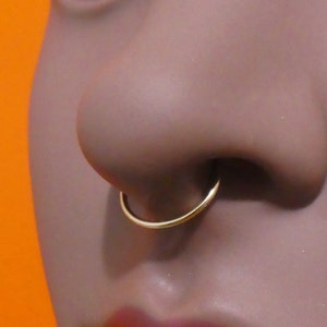 14k Gold Filled Nose Ring, Fake Septum Ring, Faux Septum Ring, Septum Ring, Septum Cuff, Clip On Septum Ring, Nose Ring, Nose Cuff