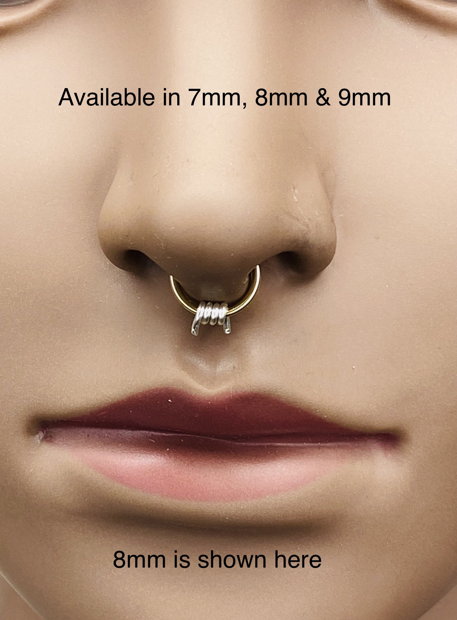 THICK. 14k Gold Filled Nose Ring Fake Septum Ring Barbed Etsy