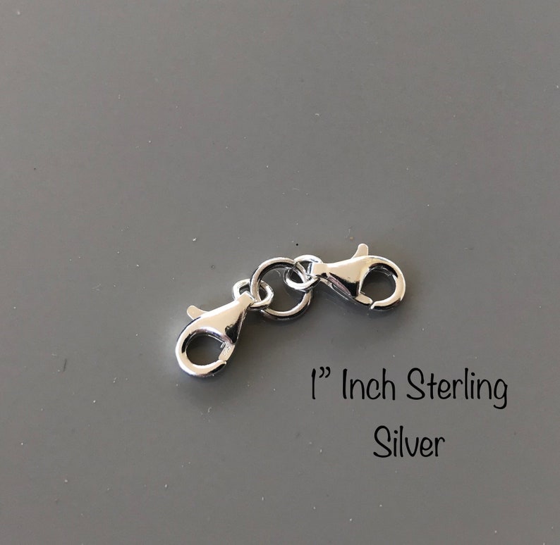 Sterling Silver 1 Chain Extender Lobster Clasp/ Clasp Etsy