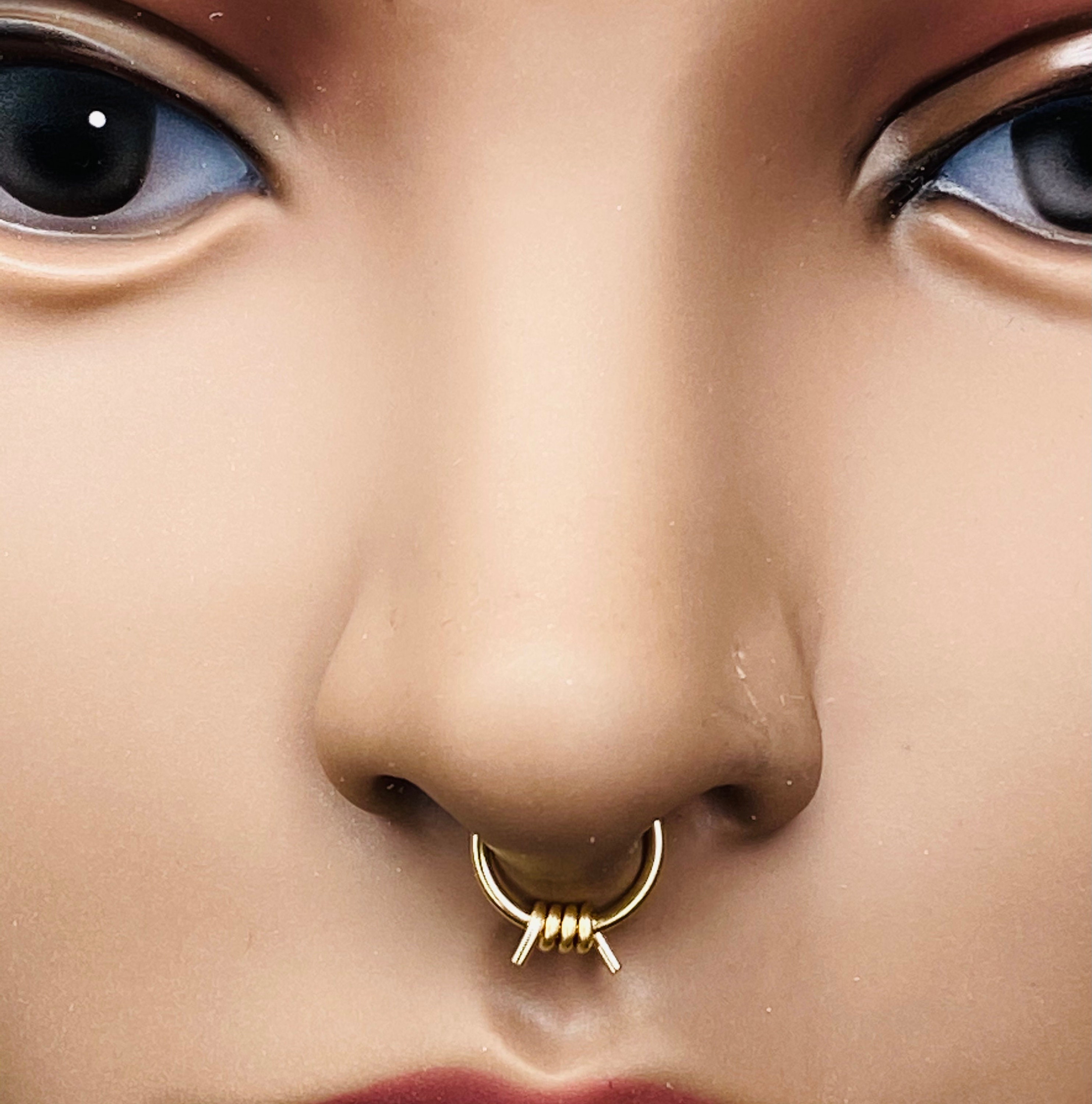 24 Stück Fake Piercing Set - Nose Ring, Septum Ohne Stechen, Für Parties & Fotos