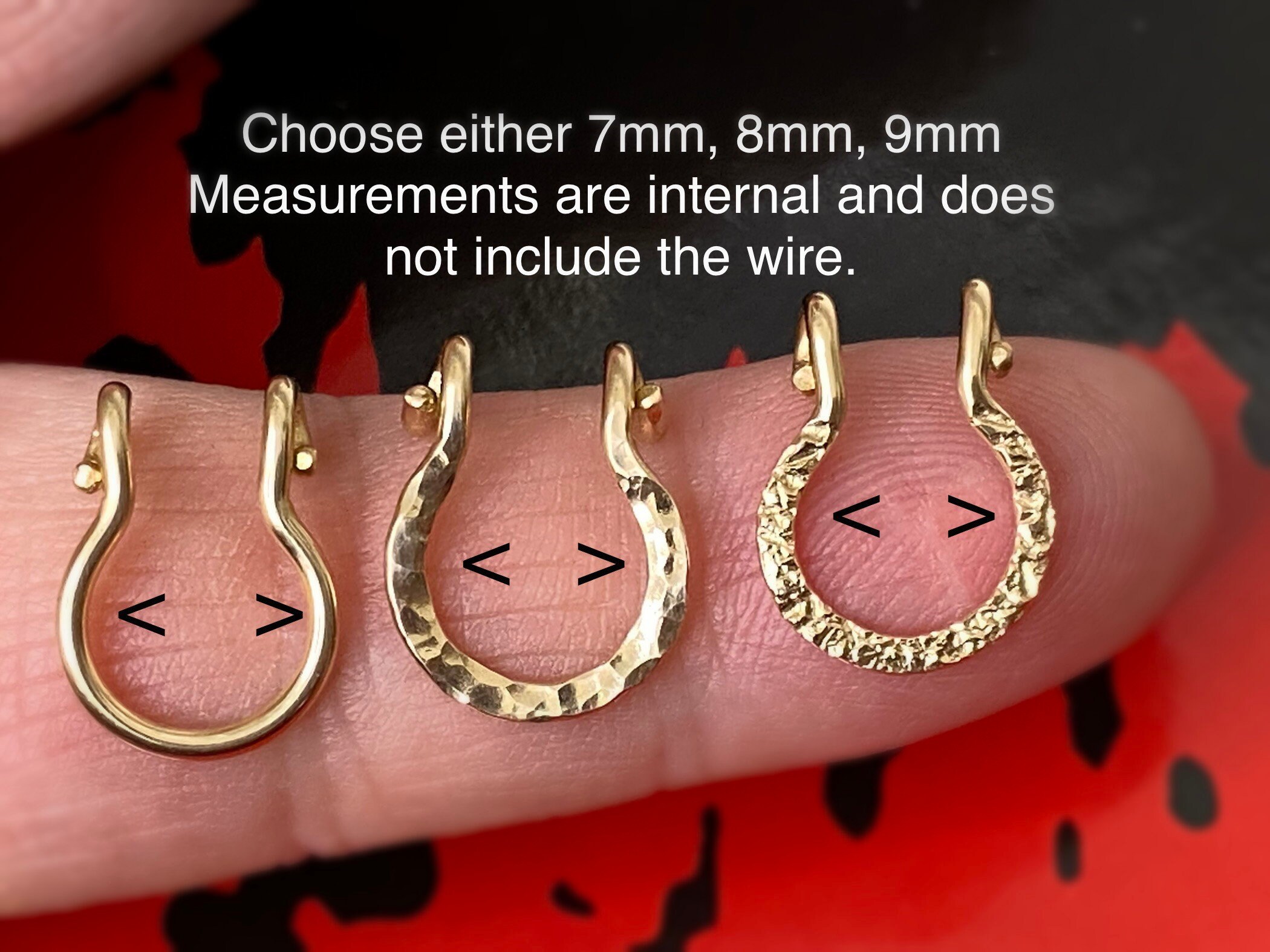 THICK. 14k Gold Filled Nose Ring Fake Septum Ring Hammered Etsy