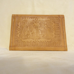 Moroccan Hand Embossed Leather Wallet/Billfold