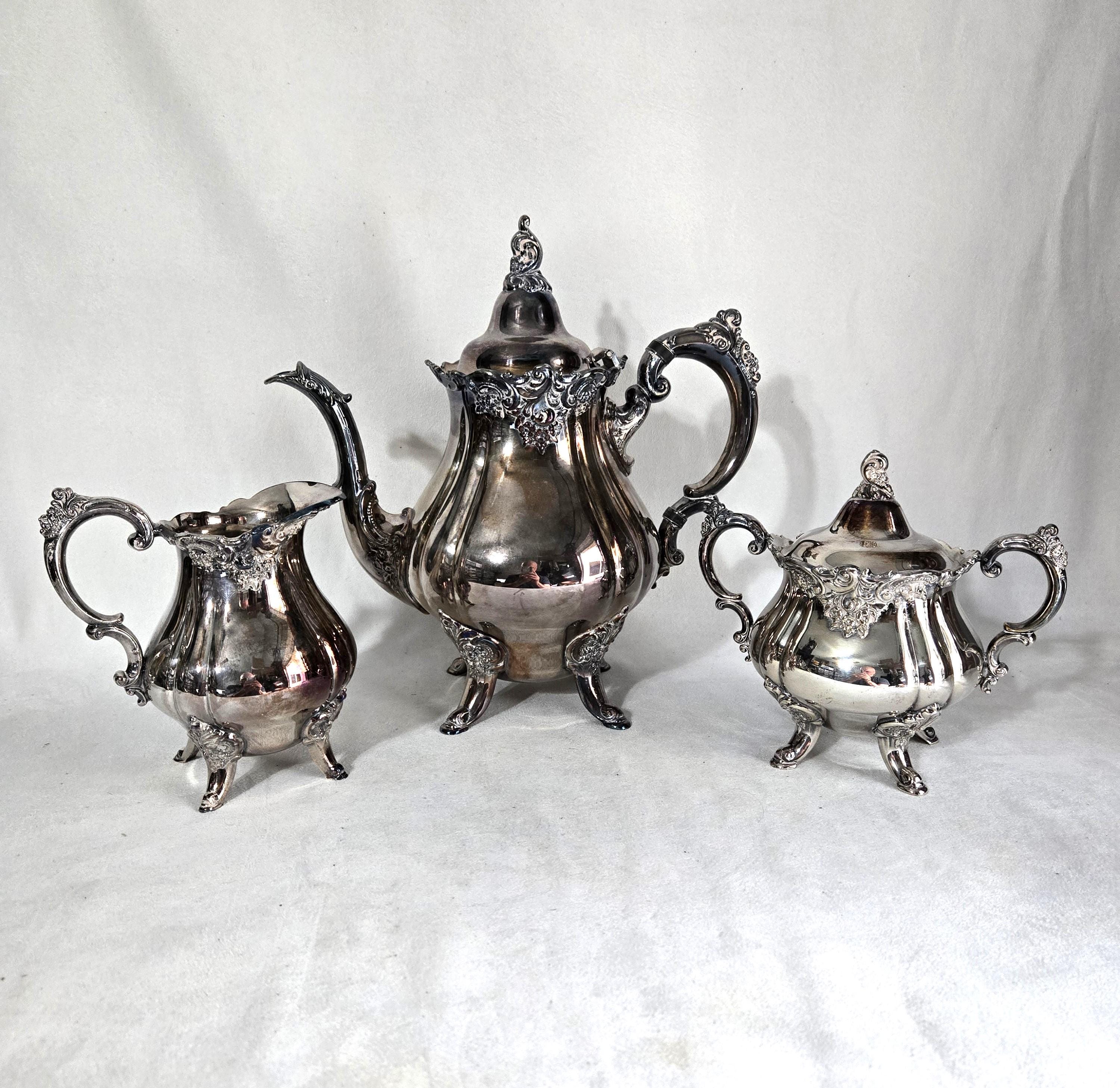 Wallace Baroque Silver Plate Tea Set - Etsy