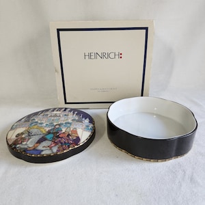 Vintage German Heinrich Villeroy & Boch porcelain Trinket box -  In search if the Firebird