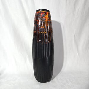 Wunderschöne Haeger Black Mystique Drip Glaze Art Pottery MCM 14-Zoll-Vase