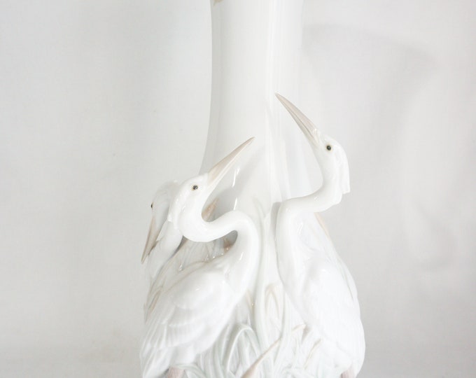 Beautiful Vintage Lladro Heron's Realm Vase SOLD Hold Etsy