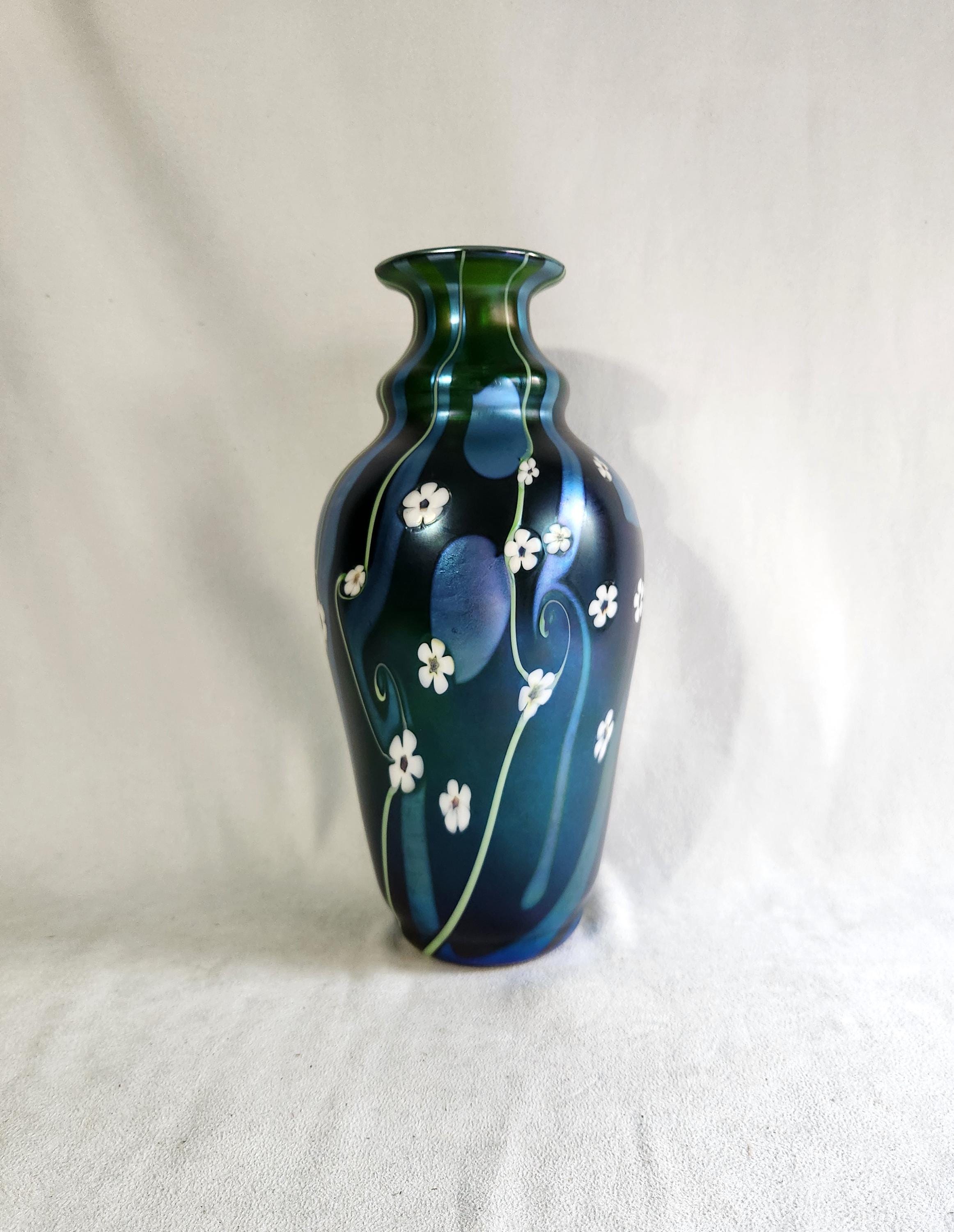 アメリカ　Orient & Flume Art Glass　フラワーベース Reserved for Mark - Large 13 1/2” Orient & Flume Art Glass