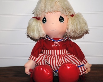 Vintage Precious Moments Stuffed Girl Cheerleader Doll