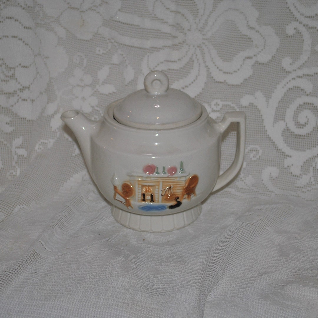Vintage Porcelier Teapot Home Hearth Design Etsy