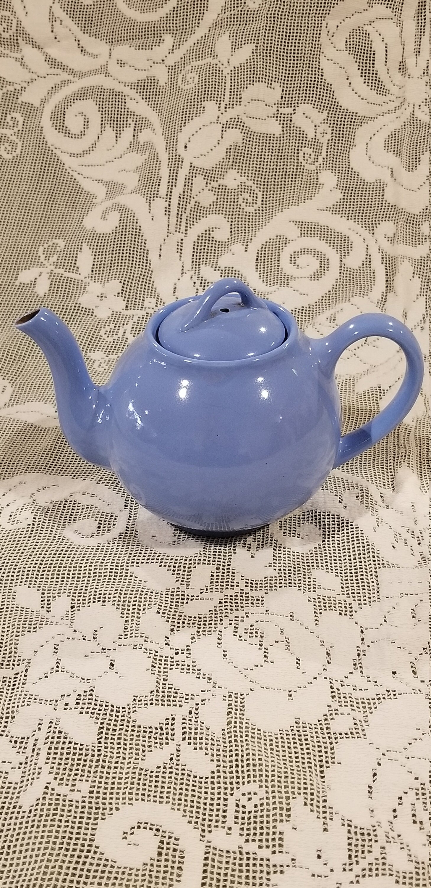 Blue Lipton Teapot Etsy