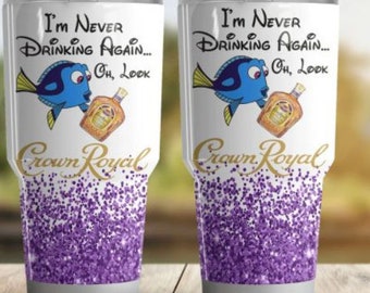 Crown royal tumbler | Etsy