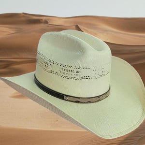 Bangora cowboy hat old Murrieta style white straw cowboy