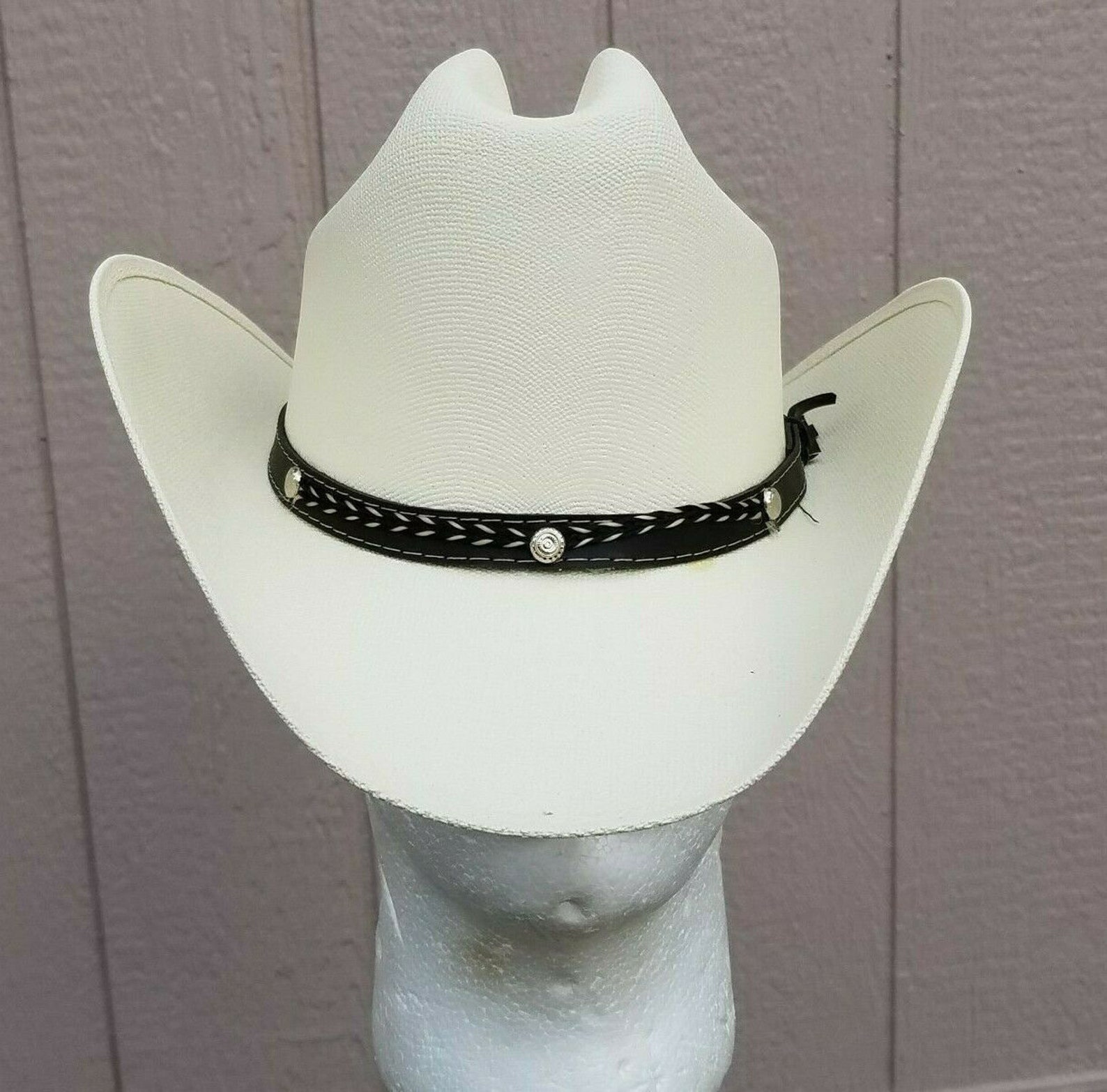 Western White Canvas Child Cowboy Hat Size 6 3/4 for Kids Etsy