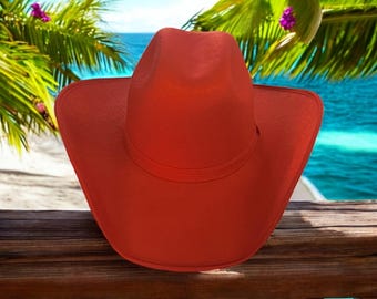 Red western cowboy hat vaquero old Murrieta style large & medium size