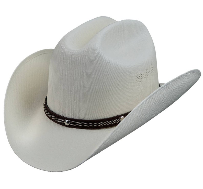 Western White Canvas Child Cowboy Hat Size 6 3/4 for Kids Etsy