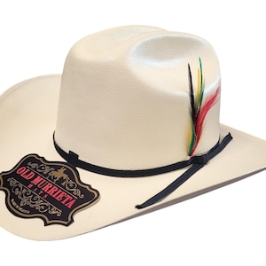 Sombrero blanco estilo Sinaloa cowboy hat vaquero tejana de paja