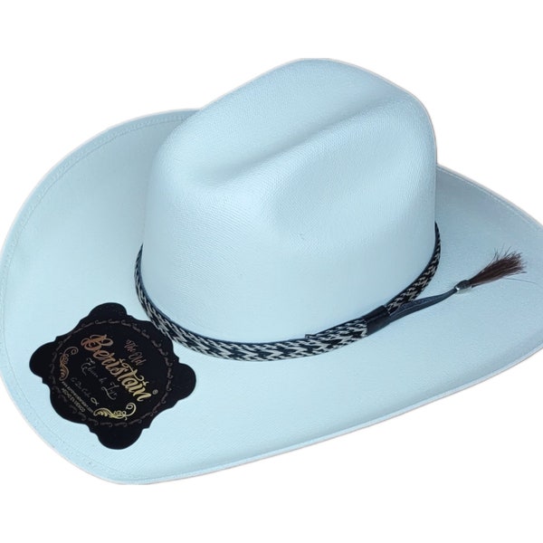 Western White Child Cowboy Hat size 6 3/8 for Kids w/short brim (from 2-6 years old around)