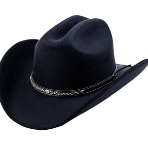 Men&#39;s black western cowboy hat, the old Murrieta style, orma California.