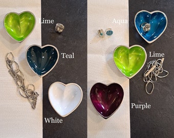 Handmade, Recycled Aluminium Mini Heart Jewellery Dish l Trinket Dish l Ring Dish l I Love you l Romantic Gift l Gift for girlfriend l Love