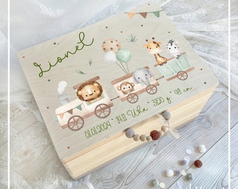 Erinnerungskiste Baby | Babygeschenk Geburt | Erinnerungskiste | Erinnerungsbox Baby | Geschenk Geburt | Personalisiertes Geschenk Baby Holz