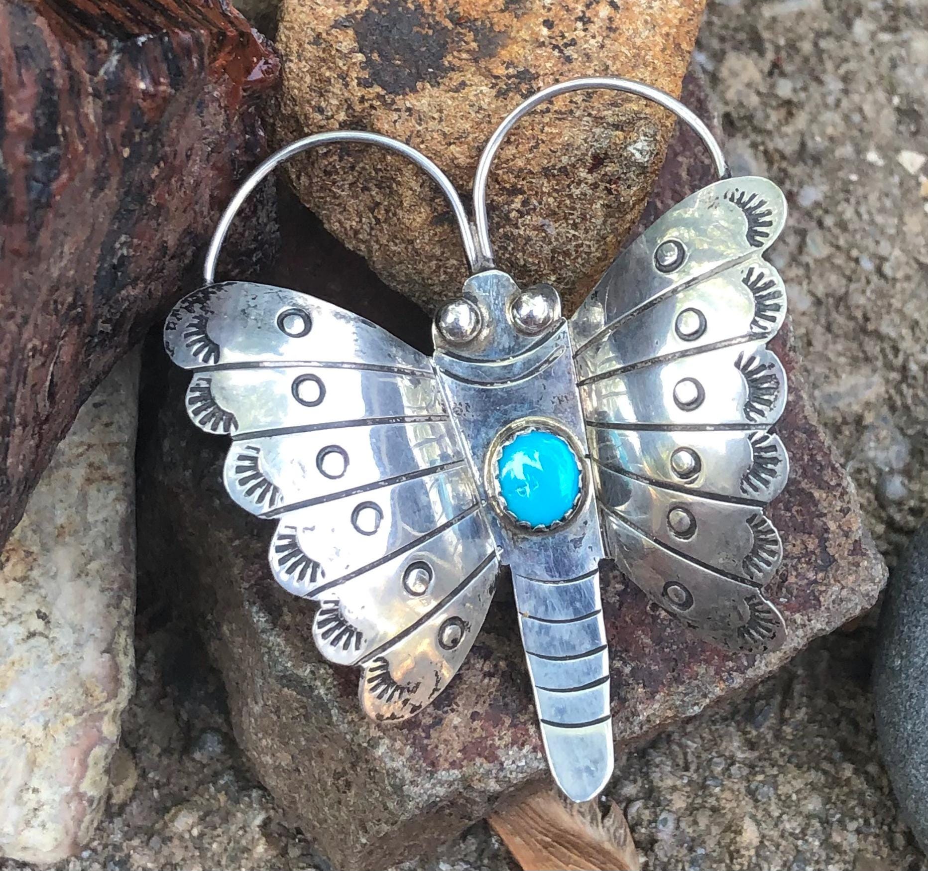 Navajo Butterfly Pin - Etsy