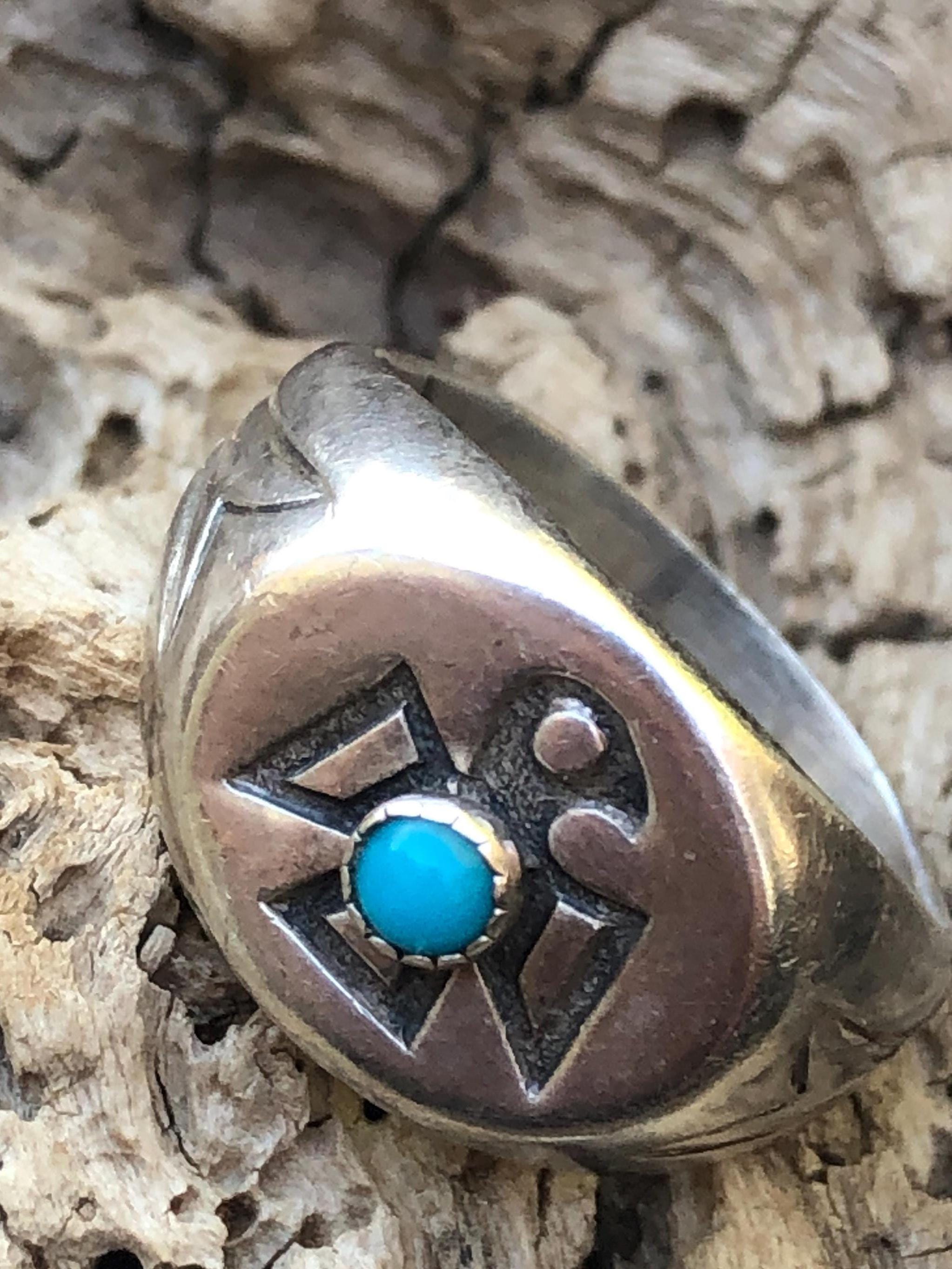 Navajo Fred Harvey style サンダーバード リング　11号 Thunderbird Fred Harvey - Etsy