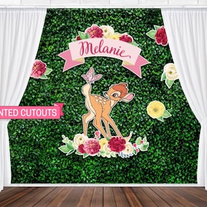 Deer Cutouts, Deer Birthday Backdrop, Deer Birthday, Printed Cutouts, Personalized, Photo Props, Room Decor