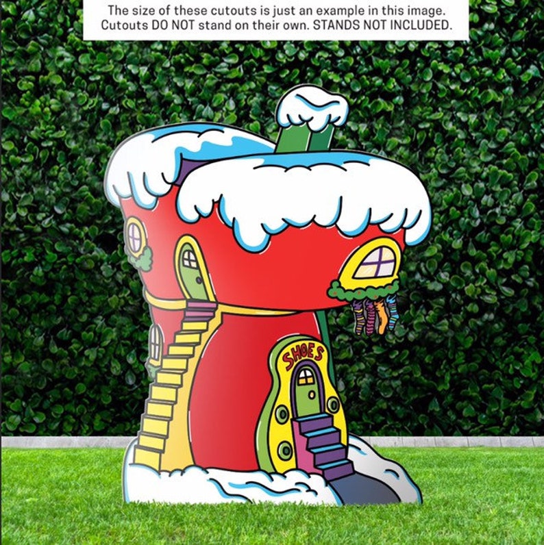 Grinch Yard Decoration Whoville House Grinch House The Etsy