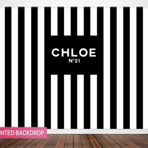 Black and White Backdrop, Floral Backdrop, Bridal Shower, 21 Birthday, Photo Prop, Adult Party Banner, Personalized