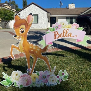 Deer Yard Decoration, Deer Birthday Backdrop, Deer Birthday, Printed Cutouts, Photo Props, Room Decor, Yard Sign