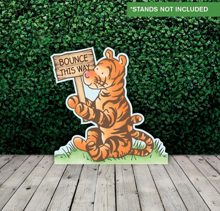 Classic Tigger Cutout Classic Winnie The Pooh Birthday Backdrop 100 Acre Wood Tigger Yard Sign Photo Prop