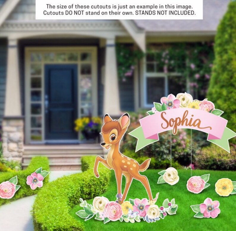 Deer Yard Decoration Deer Birthday Backdrop Deer Birthday Etsy