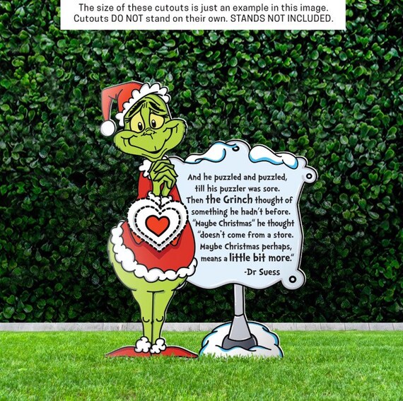 Grinch Growing Heart Grinch Yard Decoration Grinch Yard Etsy